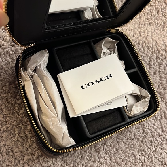 Coach Accessories Coach Large Jewelry Box Gold And Leopard Jewelry
